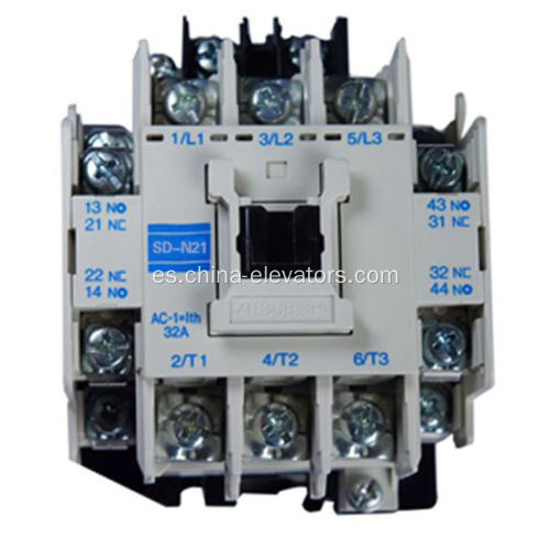 Contactor magnético SD-N21 DC para ascensores Mitsubishi